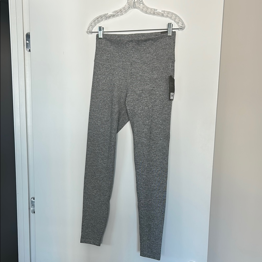 Grey Space Dye High-Rise Workout Leggings